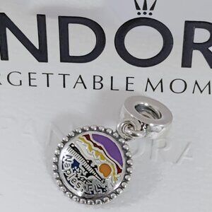 Pandora Authentic Florida Naples Exclusive Dangle Charm S925 Silver with box